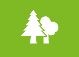Imagem verde com um desenho de uma árvore no centro